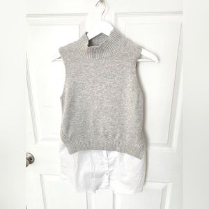 RW& CO sleeveless mock neck sweater size medium